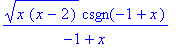 (x*(x-2))^(1/2)*csgn(-1+x)/(-1+x)