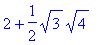2+1/2*sqrt(3)*sqrt(4)