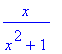 x/(x^2+1)