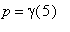 p = gamma(5)