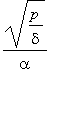 sqrt(p/delta)/alpha