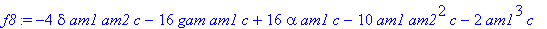 f8 := -4*delta*am1*am2*c-16*gam*am1*c+16*alpha*am1*c-10*am1*am2^2*c-2*am1^3*c
