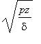 sqrt(pz/delta)