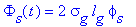 Phi[s](t) = 2*sigma[g]*l[g]*phi[s]