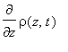 diff(rho(z,t),z)