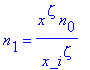 n[1] = x^zeta*n[0]/(x_i^zeta)