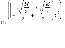 C*exp((-sqrt(M/2)/2+I*sqrt(M/2)/2)*t^2)
