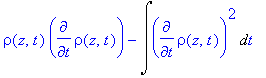 rho(z,t)*diff(rho(z,t),t)-Int(diff(rho(z,t),t)^2,t)