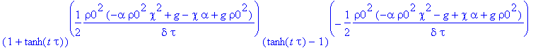 xi(t) = Int(-arctan(sinh(u*tau))*xi0*rho0^2*((cosh(u*tau)+sinh(u*tau))/cosh(u*tau))^(-1/2*rho0^2*(-alpha*rho0^2*chi^2+g-chi*alpha+g*rho0^2)/(delta*tau))*(-chi*alpha+g)*((sinh(u*tau)-cosh(u*tau))/cosh(u...