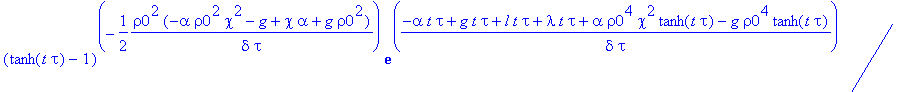 xi(t) = Int(-arctan(sinh(u*tau))*xi0*rho0^2*((cosh(u*tau)+sinh(u*tau))/cosh(u*tau))^(-1/2*rho0^2*(-alpha*rho0^2*chi^2+g-chi*alpha+g*rho0^2)/(delta*tau))*(-chi*alpha+g)*((sinh(u*tau)-cosh(u*tau))/cosh(u...
