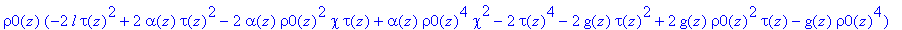 sys := D(g)(z) = -4*rho0(z)^2*g(z)/tau(z)+(gmx-g(z))/Ta, D(a)(z) = Pump*(alpha0-alpha(z))-2*chi*alpha(z)*rho0(z)^2/tau(z)-alpha(z)/Tr, D(rho0)(z) = 1/2*rho0(z)*(-2*l*tau(z)^2+2*alpha(z)*tau(z)^2-2*alph...