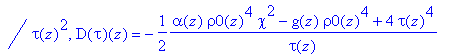 sys := D(g)(z) = -4*rho0(z)^2*g(z)/tau(z)+(gmx-g(z))/Ta, D(a)(z) = Pump*(alpha0-alpha(z))-2*chi*alpha(z)*rho0(z)^2/tau(z)-alpha(z)/Tr, D(rho0)(z) = 1/2*rho0(z)*(-2*l*tau(z)^2+2*alpha(z)*tau(z)^2-2*alph...