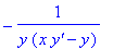 -1/(y*(x*`y'`-y))