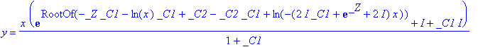 y = x*(exp(RootOf(-_Z*_C1-ln(x)*_C1+_C2-_C2*_C1+ln(-(2*I*_C1+exp(_Z)+2*I)*x)))+I+_C1*I)/(1+_C1)