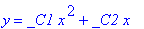 y = _C1*x^2+_C2*x