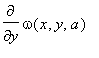 diff(omega(x,y,a),y)