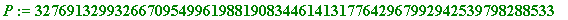 P := 32769132993266709549961988190834461413177642967992942539798288533