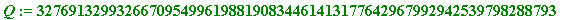 Q := 32769132993266709549961988190834461413177642967992942539798288793