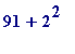 91+2^2