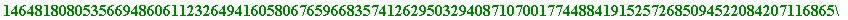 146481808053566948606112326494160580676596683574126295032940871070017744884191525726850945220842071168652528803241173737467552457381447679758870095910162007407036323977864