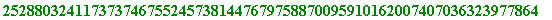 146481808053566948606112326494160580676596683574126295032940871070017744884191525726850945220842071168652528803241173737467552457381447679758870095910162007407036323977864