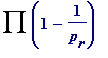 Product(1-1/p[r])