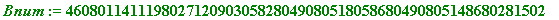 Bnum := 460801141119802712090305828049080518058680490805148680281502