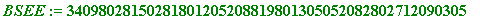 BSEE := 34098028150281801205208819801305052082802712090305