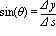 sin(theta) = Delta*y/Delta*s