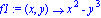 f1 := proc (x, y) options operator, arrow; x^2-y^3 end proc