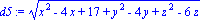 d5 := (x^2-4*x+17+y^2-4*y+z^2-6*z)^(1/2)