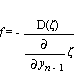 f = -D(zeta)/(diff(zeta, y[n-1]))