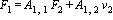 F[1] = A[1, 1]*F[2]+A[1, 2]*v[2]
