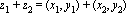 z[1]+z[2] = (x[1], y[1])+(x[2], y[2])