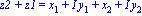 `z2 + z1` = x[1]+I*y[1]+x[2]+I*y[2]