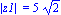 `|z1| ` = 5*2^(1/2)