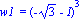 `w1 ` = (-3^(1/2)-I)^3