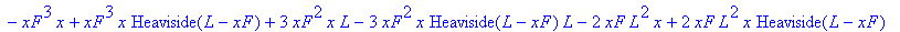 biegelinie := PIECEWISE([7/119705625000*F*(-x^3*Heaviside(L-xF)*L-x^3*xF+x^3*xF*Heaviside(L-xF)+x^3*xF*Heaviside(xF)+3*xF*x^2*L-3*x^2*xF*Heaviside(xF)*L-xF^3*x+xF^3*x*Heaviside(L-xF)-3*xF^2*x*Heaviside...