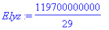 EIyz := 119700000000/29