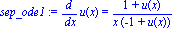 sep_ode1 := diff(u(x), x) = (1+u(x))/(x*(-1+u(x)))