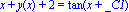 x+y(x)+2 = tan(x+_C1)