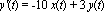 `y'`(t) = -10*x(t)+3*y(t)