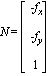 N = MATRIX([[-f[x]], [-f[y]], [1]])