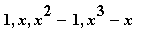 1, x, x^2-1, x^3-x