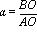 alpha = BO/AO