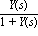 Y(s)/(1+Y(s))