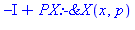 -I+PX:-`&X`(x, p)