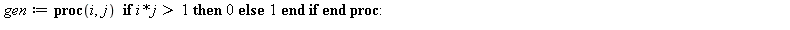 gen := proc (i, j) if 1 < i*j then 0 else 1 end if end proc; -1; f := proc (A, k) options operator, arrow; A+k*Matrix(LinearAlgebra[Dimension](A), gen) end proc; -1; matseq := [seq(f(B, 1/4*k), k = 0 ...