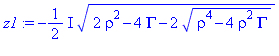 -1/2*I*(2*rho^2-4*Gamma-2*(rho^4-4*rho^2*Gamma)^(1/2))^(1/2)