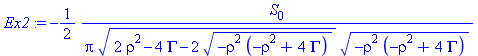 -1/2*S[0]/(Pi*(2*rho^2-4*Gamma-2*(-rho^2*(-rho^2+4*Gamma))^(1/2))^(1/2)*(-rho^2*(-rho^2+4*Gamma))^(1/2))